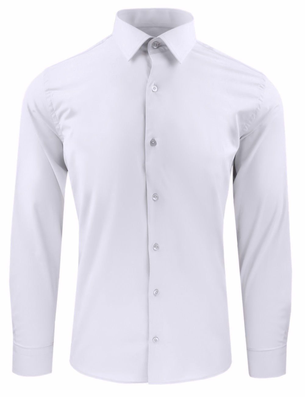 Męska Koszula Wizytowa, Taliowany Krój - Victorio - Biała