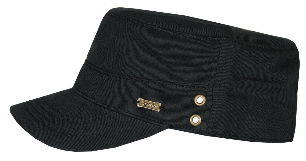 Czapka Patrolówka Czarna Wiosenno-Jesienna, 100% Bawełna, z Regulacją, Przewiewna