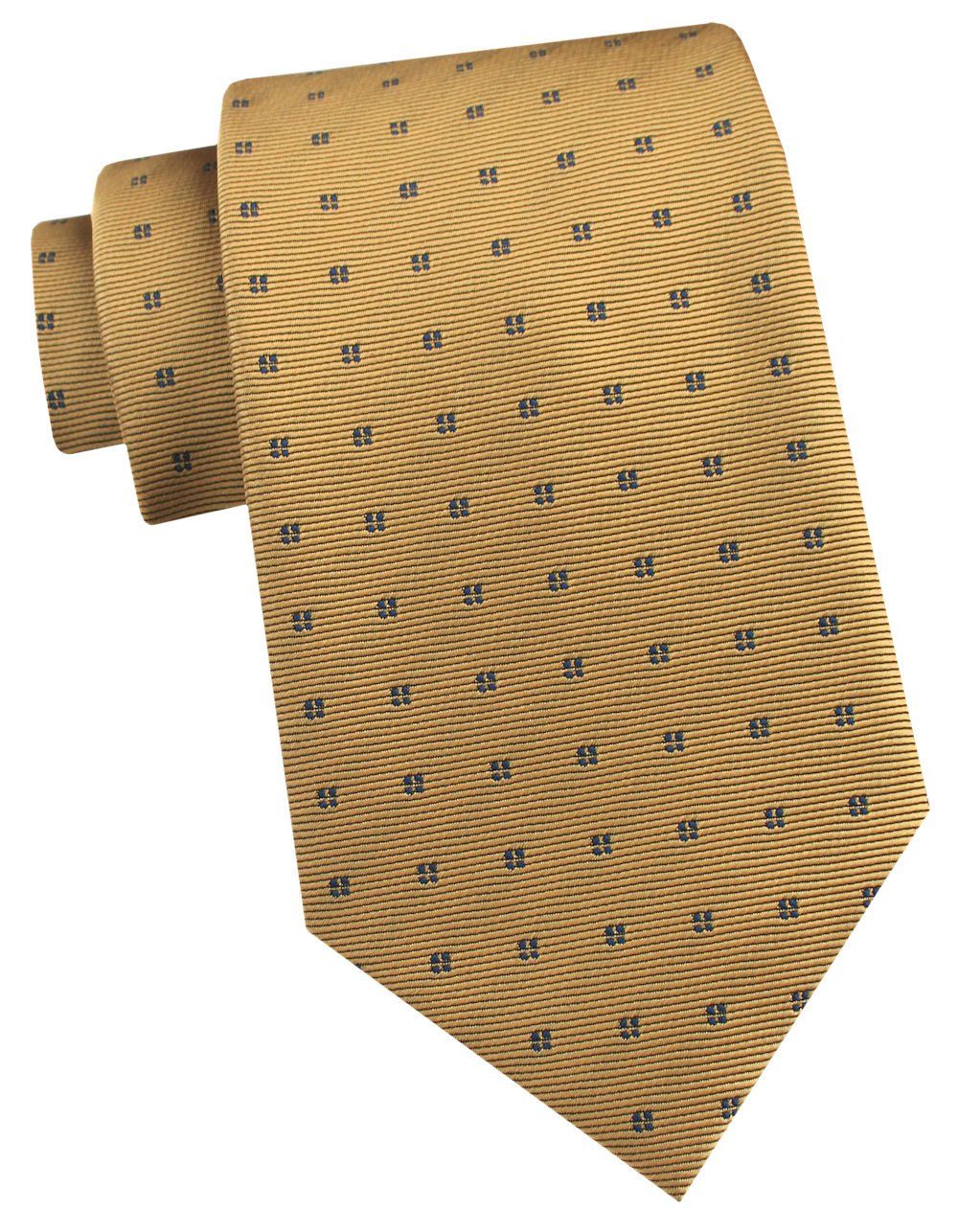 Krawat Męski - Angelo di Monti - Odcień Złota, Drobny Groszek