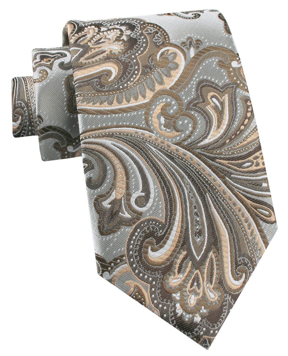 Krawat Męski - Chattier - Odcienie Beżów, Wzór Orientalny