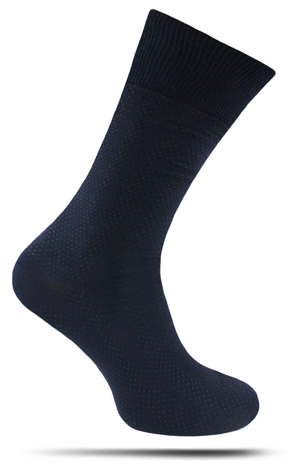 Klasyczne Skarpetki z Bawełny Merceryzowanej - Granat, Drobny Groszek