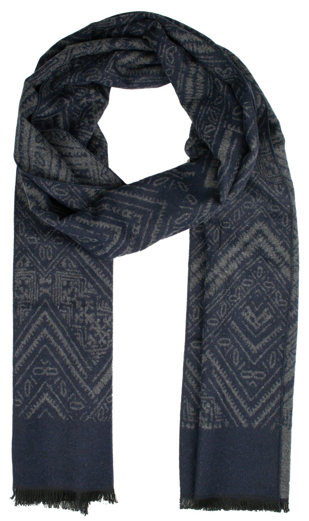 Męski Szalik Alties - Granatowy, Wzór