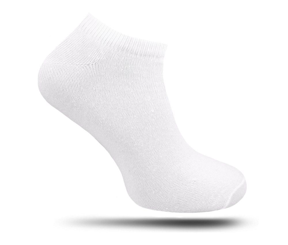 Skarpetki, Białe Stopki, Krótkie Jednokolorowe -HIS STORY