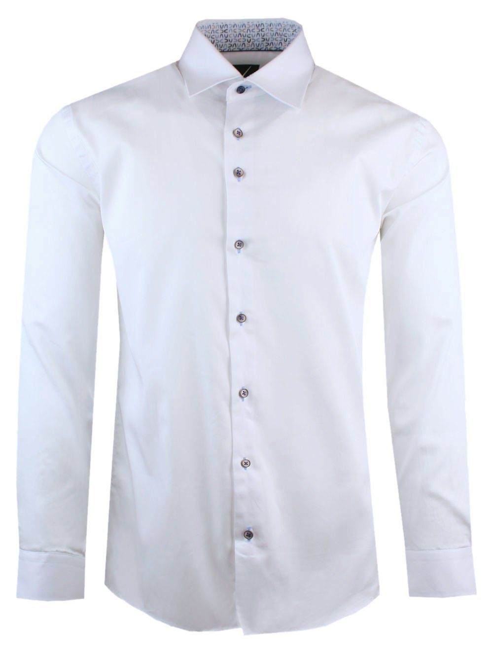 Elegancka, Męska Koszula, Taliowany Krój - Victorio - Biała