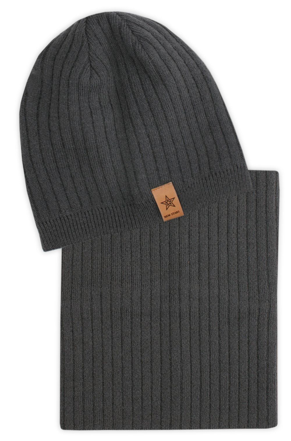 Zestaw na Prezent - Czapka z Kominem - Grafit