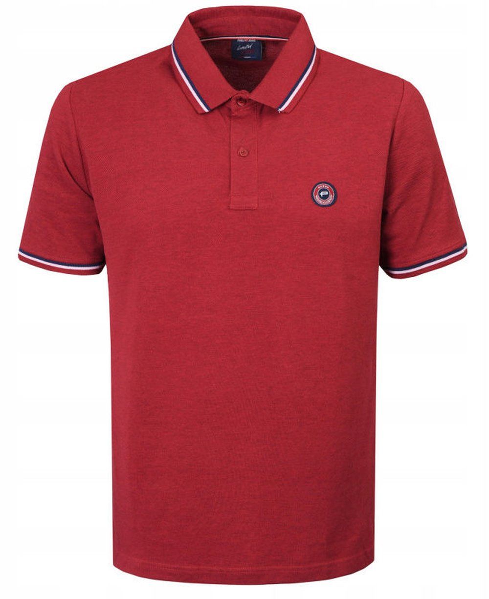 Męska, Bawełniana Koszulka Polo - Pako Jeans - Czerwona