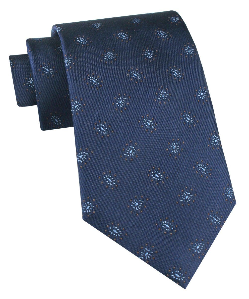 Jedwabny Krawat Męski - His Story - Granatowy, Wzór