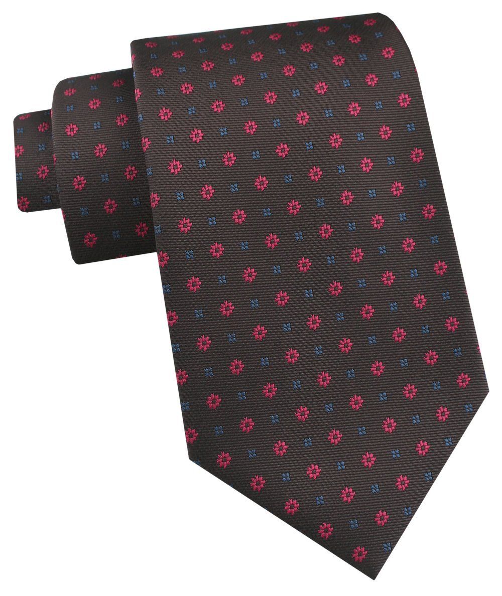 Krawat Męski - Angelo di Monti - Brąz z Drobnym Groszkiem