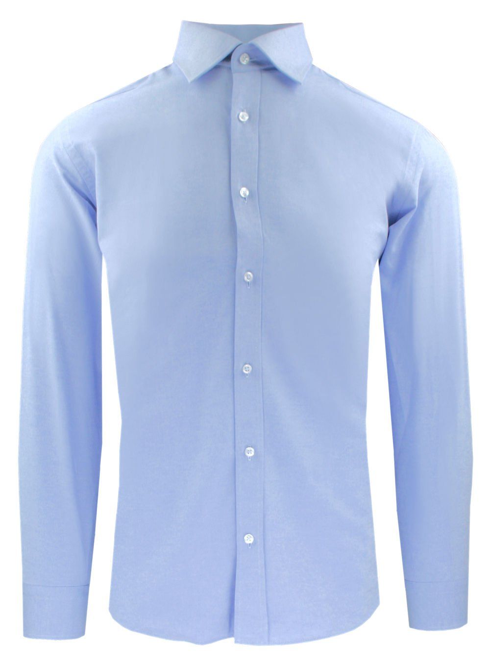 Wizytowa (Grarniturowa) Koszula Męska - Quickside - Błękitna - Taliowana