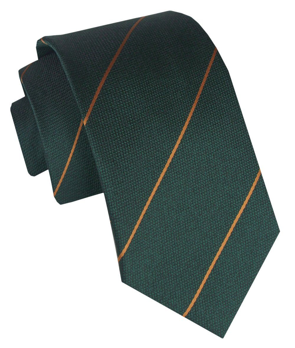 Klasyczny, Męski Krawat Alties - Głęboka Zieleń, Prążek