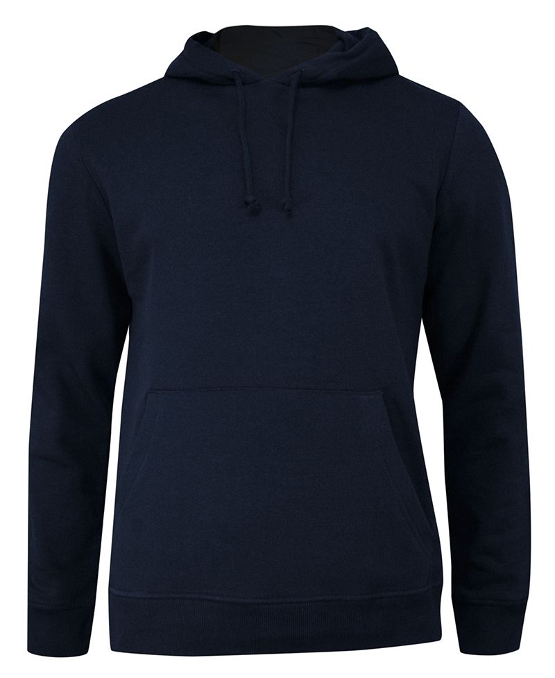 Bluza Granatowa z Kapturem, Kangurka, Jednokolorowa, z Dużą Kieszonką -BRAVE SOUL- Męska
