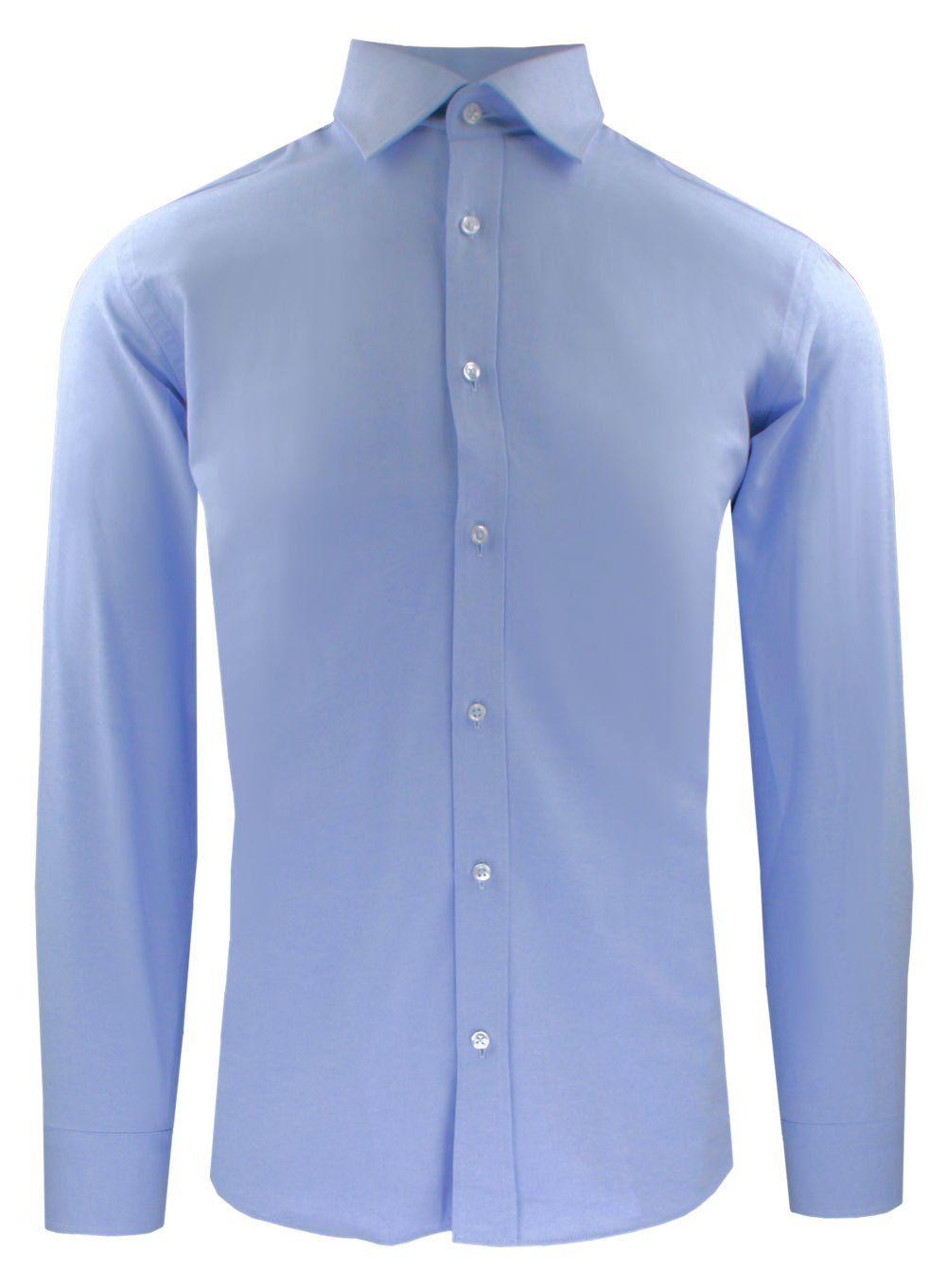 Wizytowa (Grarniturowa) Koszula Męska - Quickside - Jasnoniebieski - Taliowana