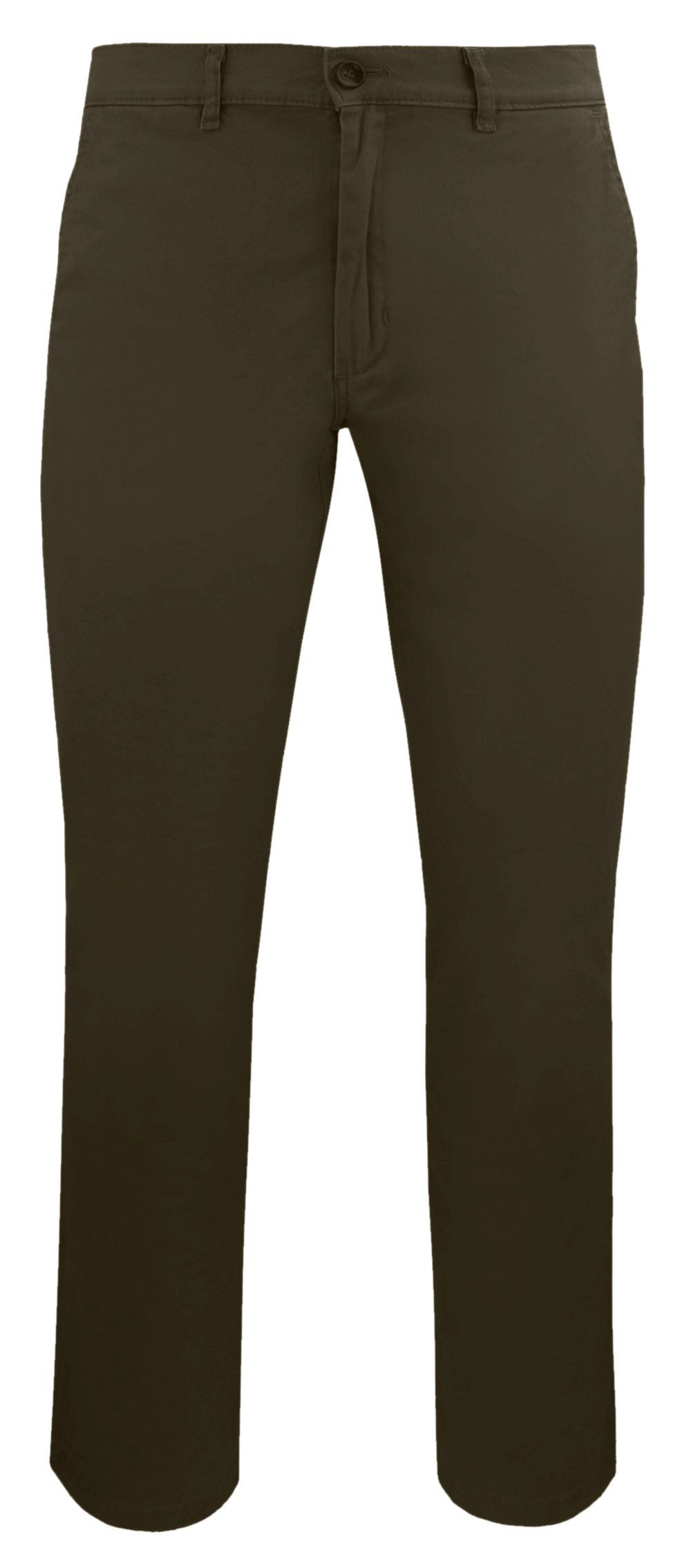 Męskie, Bawełniane Spodnie Typu Chinos - Victorio - Ciemny Brąz