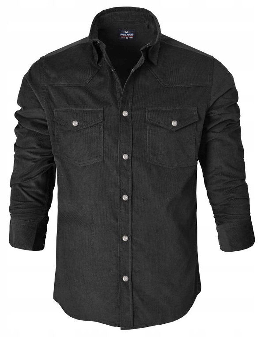 Koszula Weekendowa o Prostym Kroju - Pako Jeans - Czarna