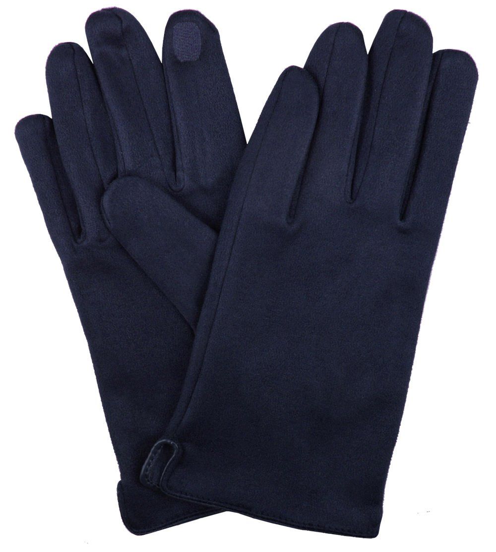 Miękkie i Delikatne Rękawiczki Męskie - Bawełniane - Granatowe