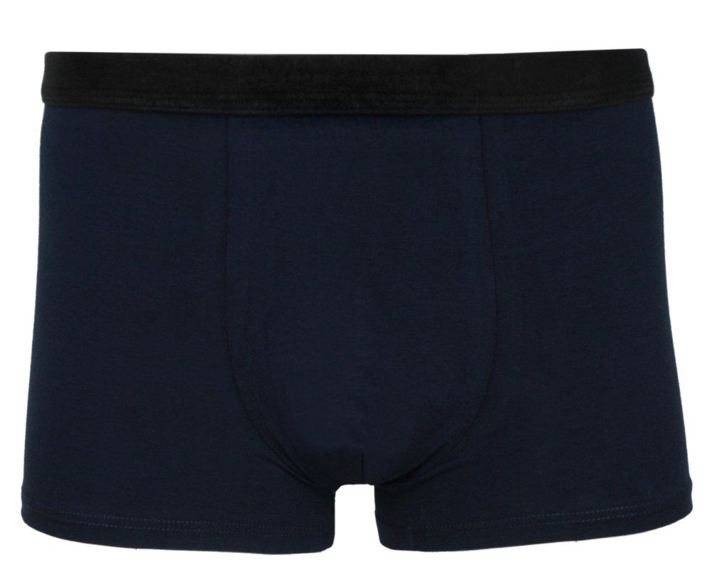 Bokserki Obcisłe, Granatowe Gładkie, Jednokolorowe, Bawełniane, Majtki z Elastanem -ALTIES