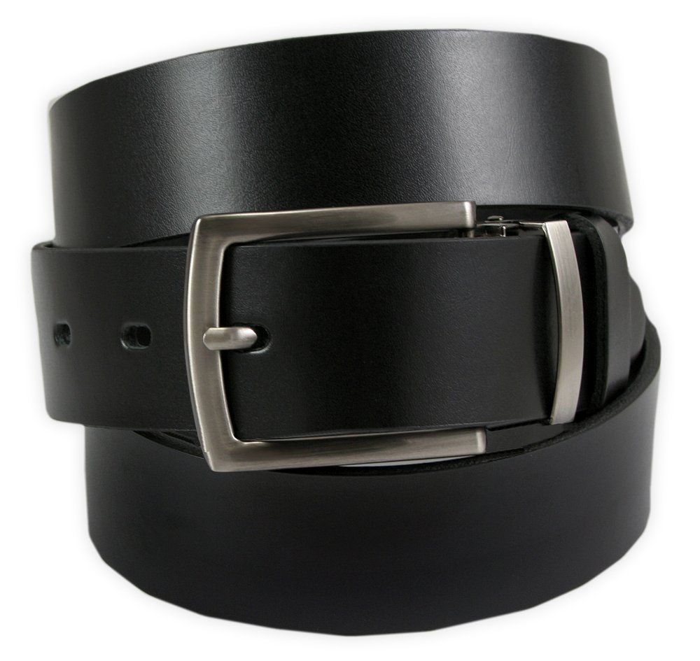 Codzienny Pasek do Jeansów lub Chinosów - Skóra Naturalna - Czarny