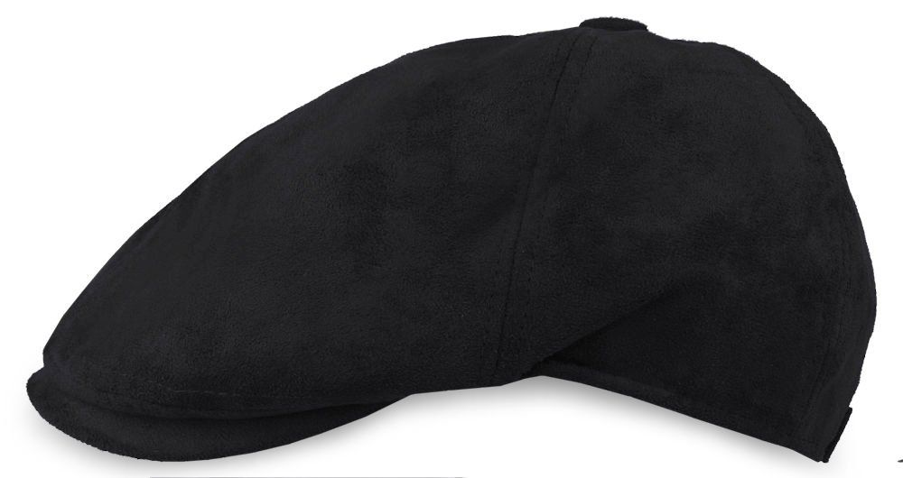 Wiosenno-Jesienny Kaszkiet - Jarek - Zamszowy Styl Tkaniny - Czarny