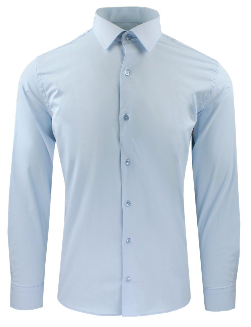 Taliowana Koszula Wizytowa, Męska - Victorio - Błękitna