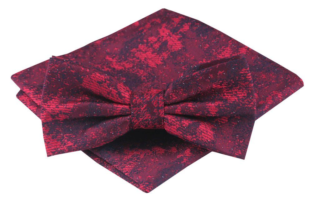 Mucha Męska z Poszetką - Alties - Odcienie Czerwieni