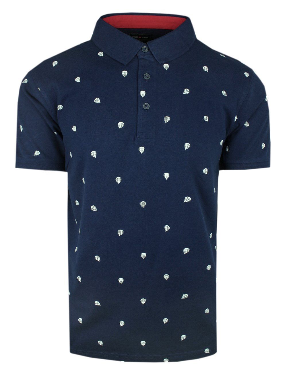 Koszulka Polo, Męska - Pako Jeans - Granatowa, Nadruk w Balony