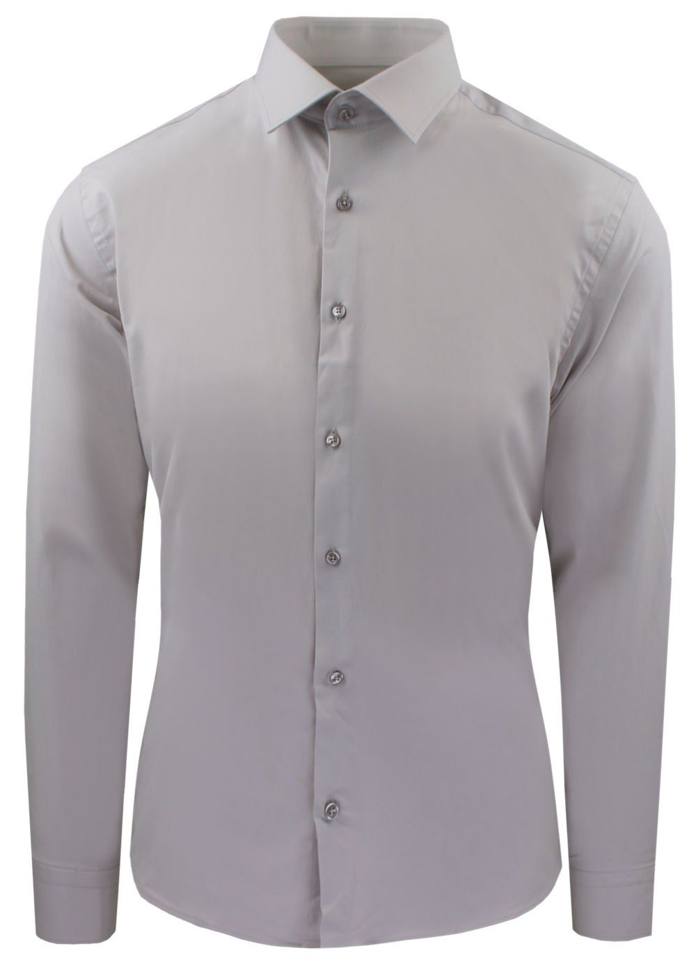 Męska Koszula Wizytowa, Taliowany Krój - Victorio - Popielata