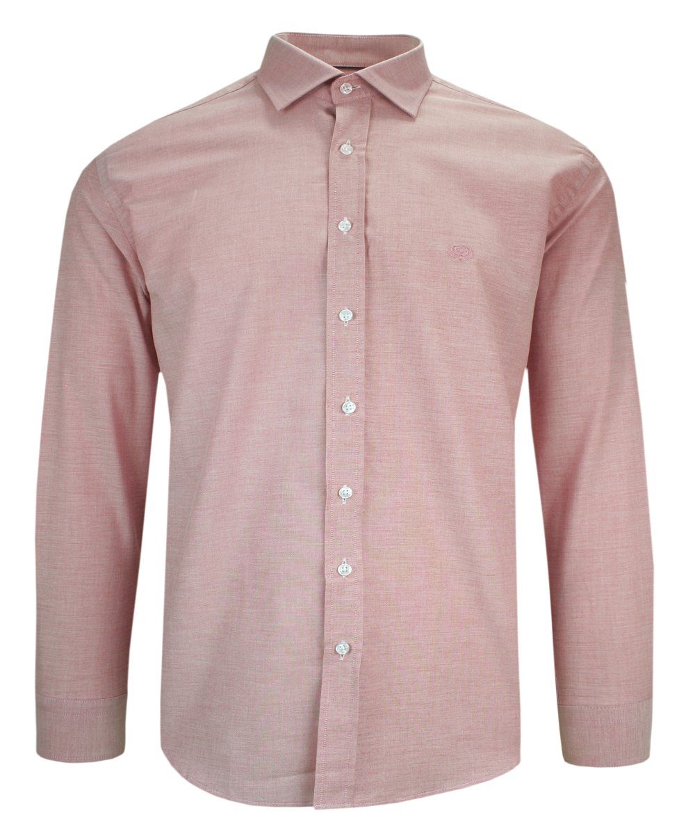 Koszula Bawełniana, Czerwona, Melanżowa, Taliowana, Długi Rękaw -QUICKSIDE