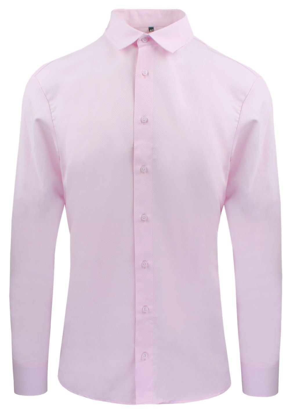 Delikatnie Wyszczuplana (Slim) Męska Koszula - Lanier - Różowa