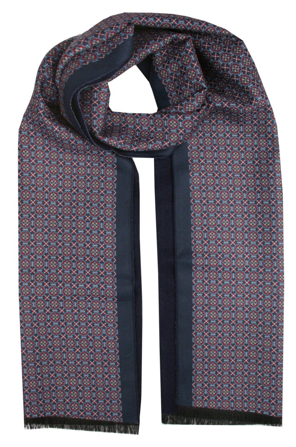 Elegancki Szalik Bawełniany - Alties - Drobny Wzór Geometryczny