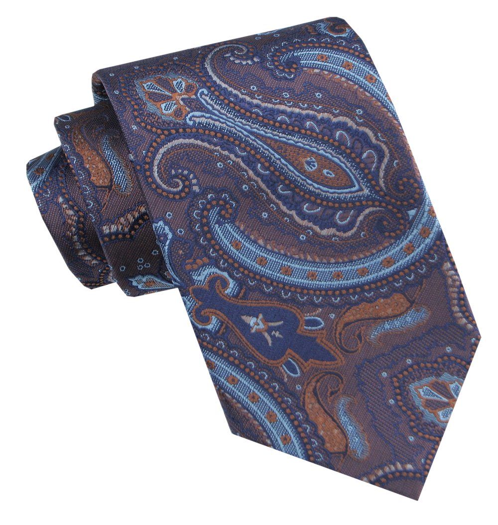 Klasyczny, Męski Krawat - Szeroki - Chattier - Kolorowy w Duży Wzór