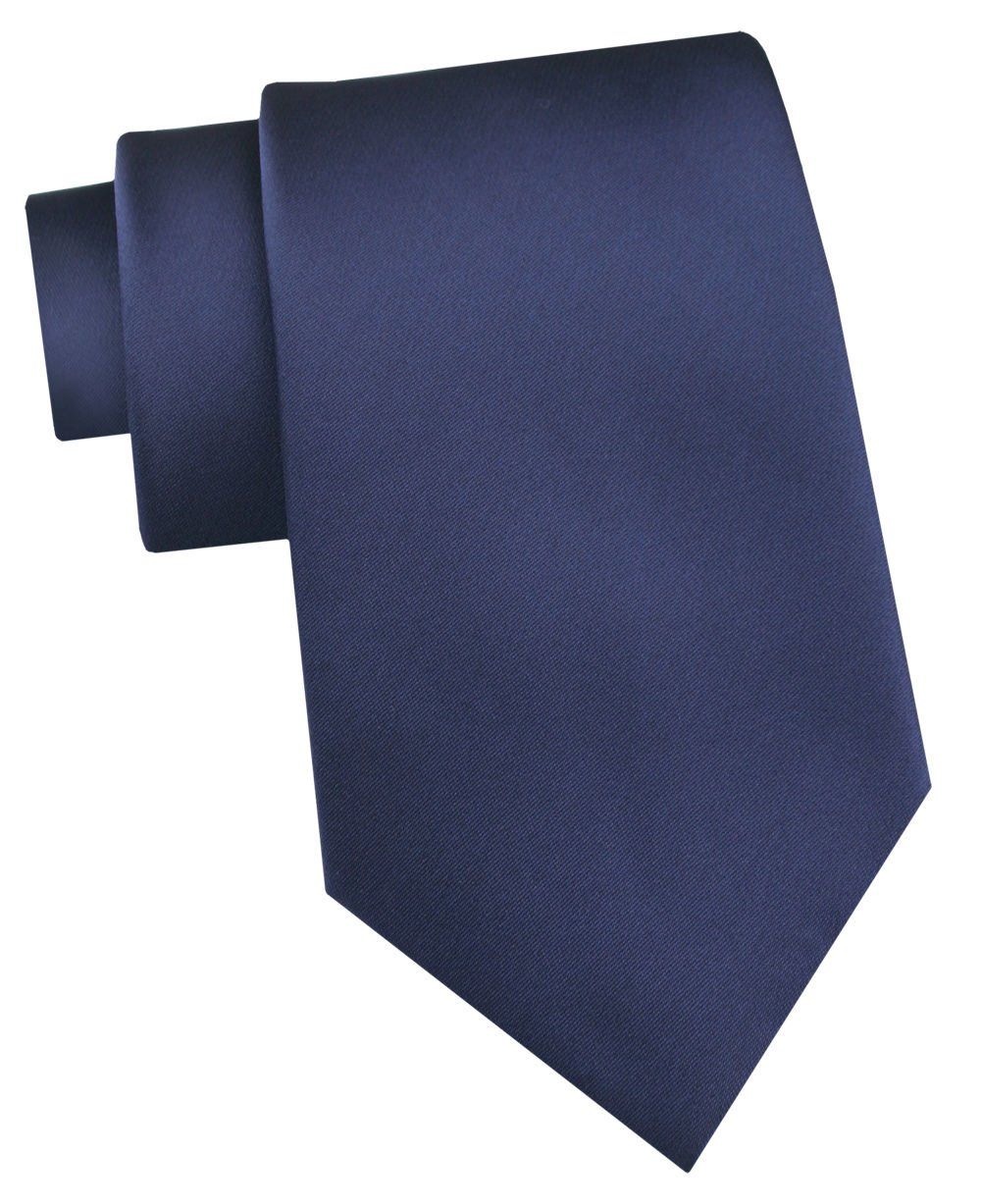 Krawat Męski - Angelo di Monti - Granatowy, Bez Wzoru