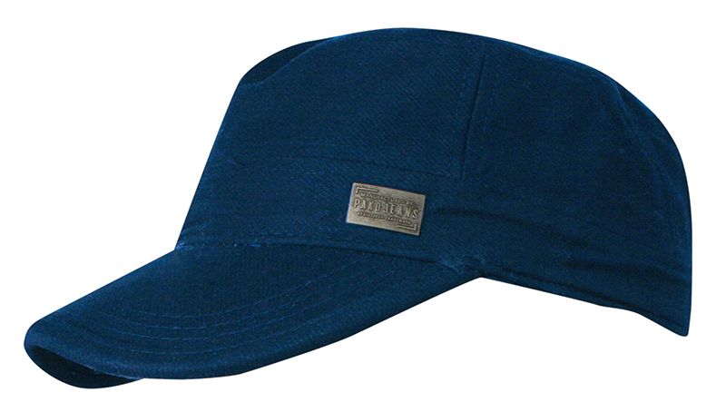 Czapka z Daszkiem, Granatowa, Bawełniana, Jesienno-Zimowa, Patrolówka, z Gumką -Pako Jeans
