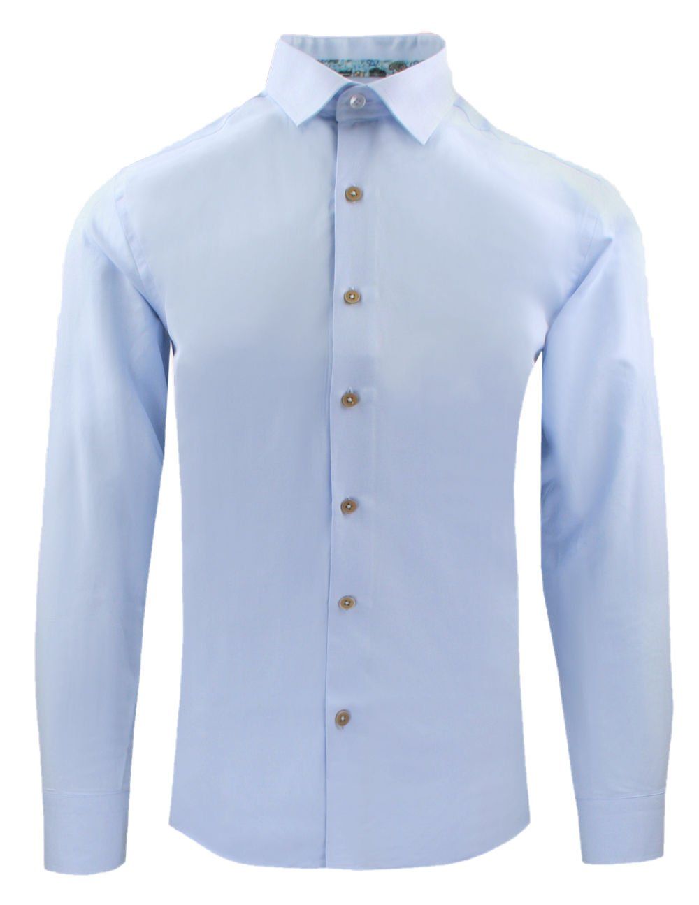 Męska, Taliowana Koszula Wizytowa - Victorio - Błękitna