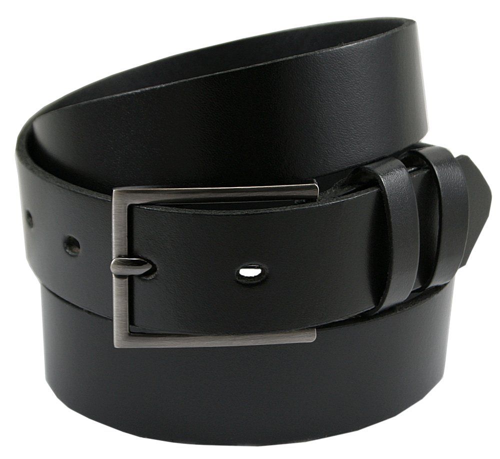 Klasyczny, Skórzany Pasek Męski - Victorio - Czarny