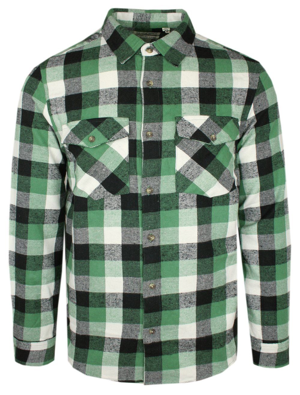 Koszula Weekendowa (Casual) - Brave Soul - Zielona w Kratkę