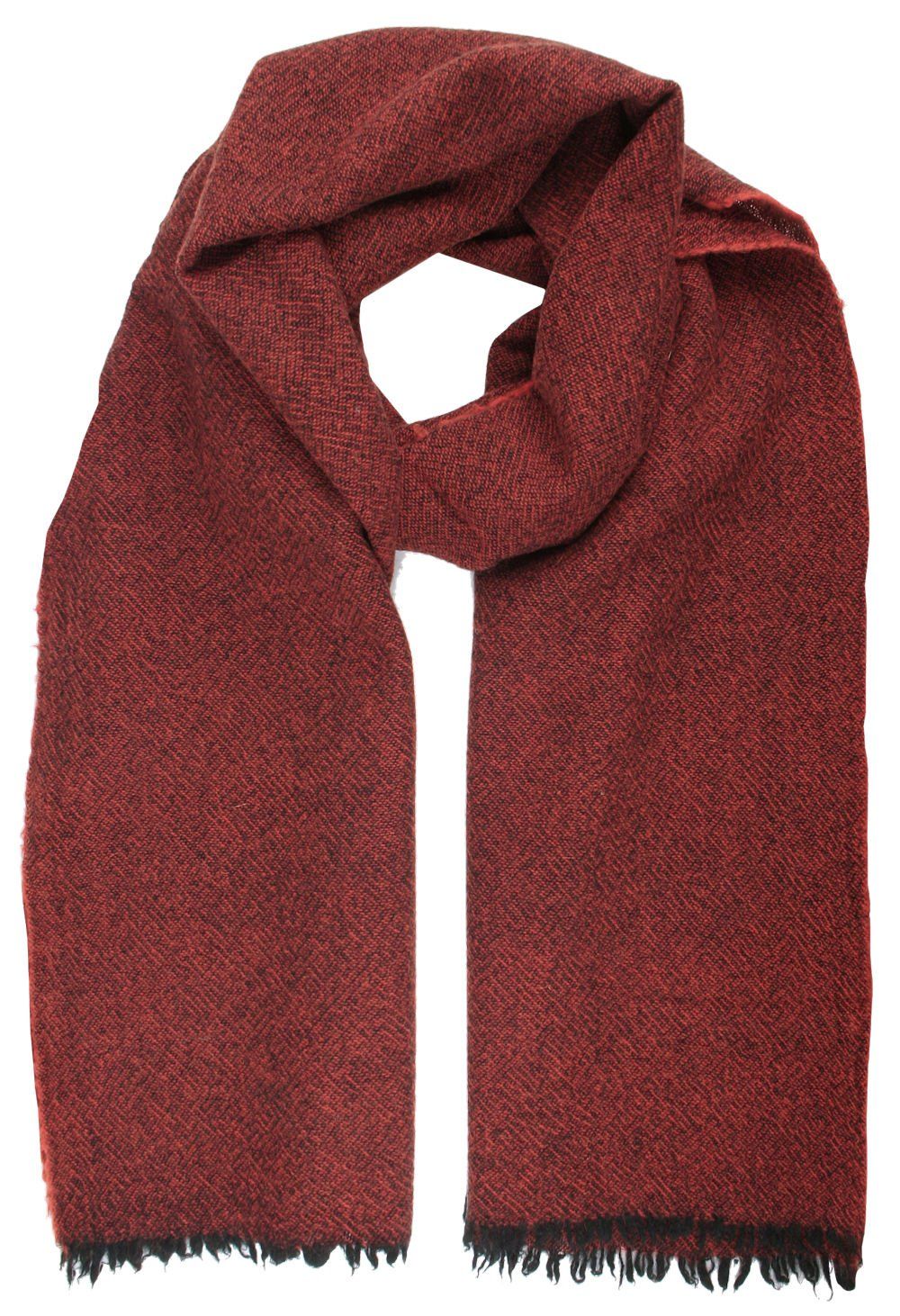 Wełniany Szal Męski - V. Fraas - Miedziany Melanż