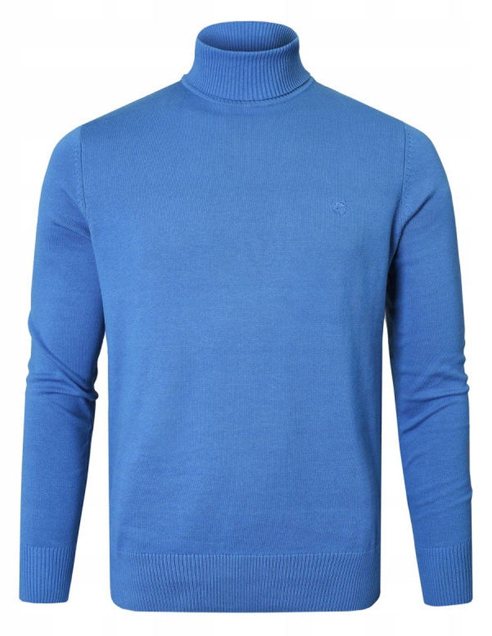 Bawełniany Męski Golf - Pako Jeans - Niebieski