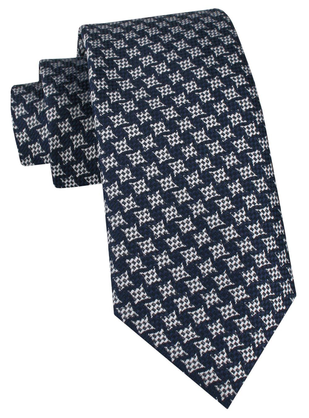 Klasyczny Krawat Klubowy - Alties - Granat, Pepitka