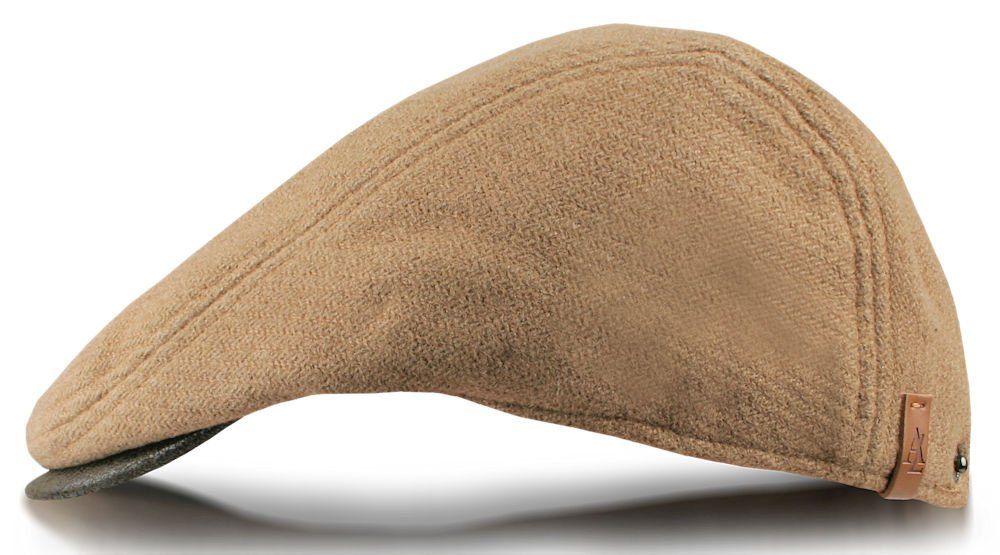 Męski, Ocieplany Kaszkiet z Bawełną - Alties - Beżowy