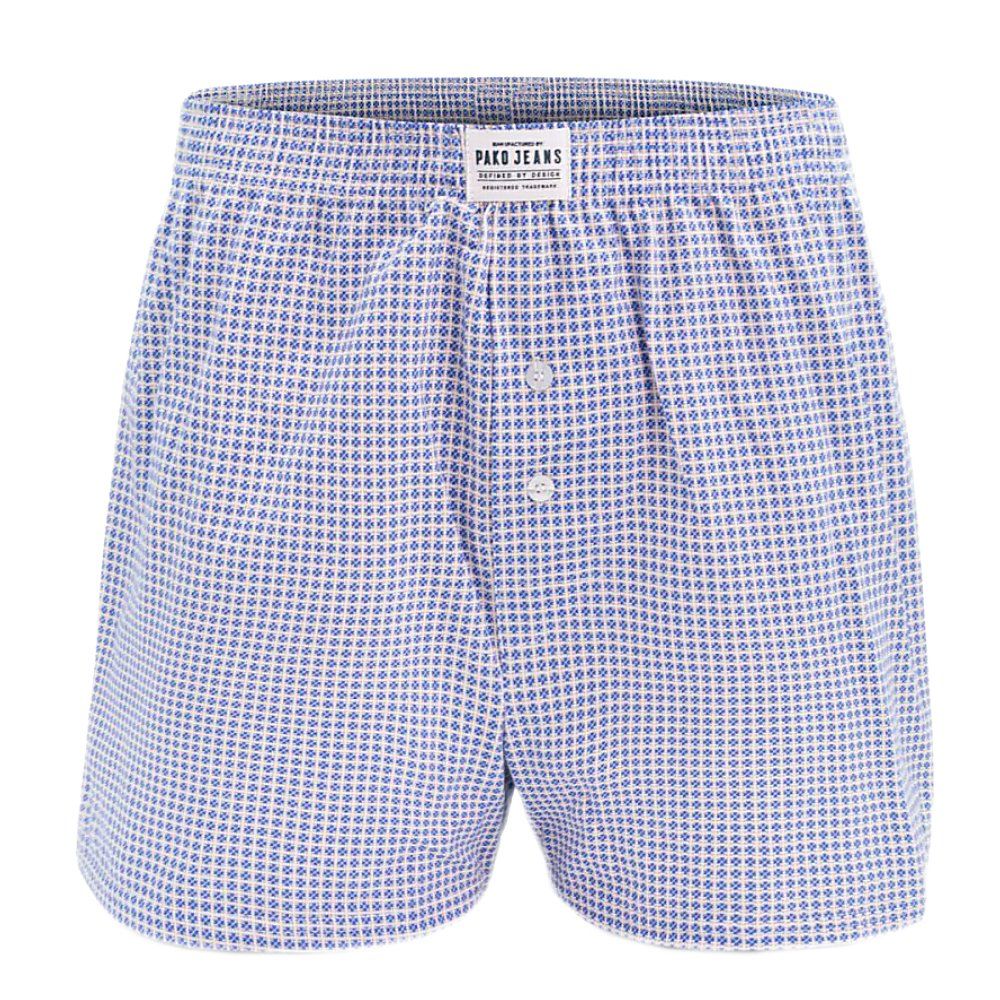 Bokserki Luźne, Majtki z Rozporkiem na Guziki, Męskie - Pako Jeans - Jasnoniebieskie