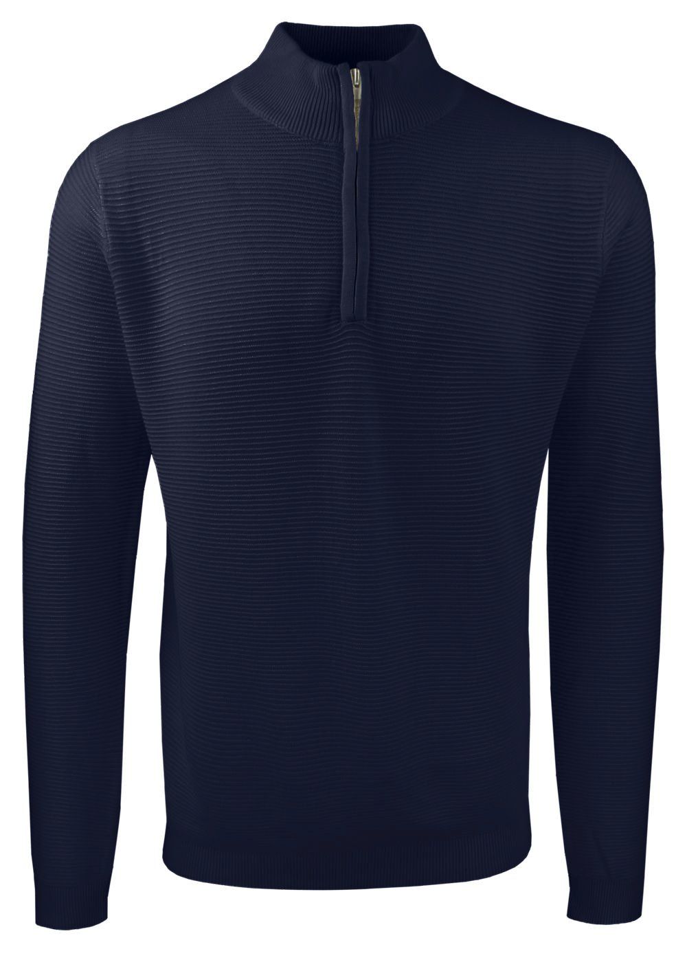 Bawełniany Sweter Przejściowy z Wysokim Dekoltem - Brave Soul - Granatowy