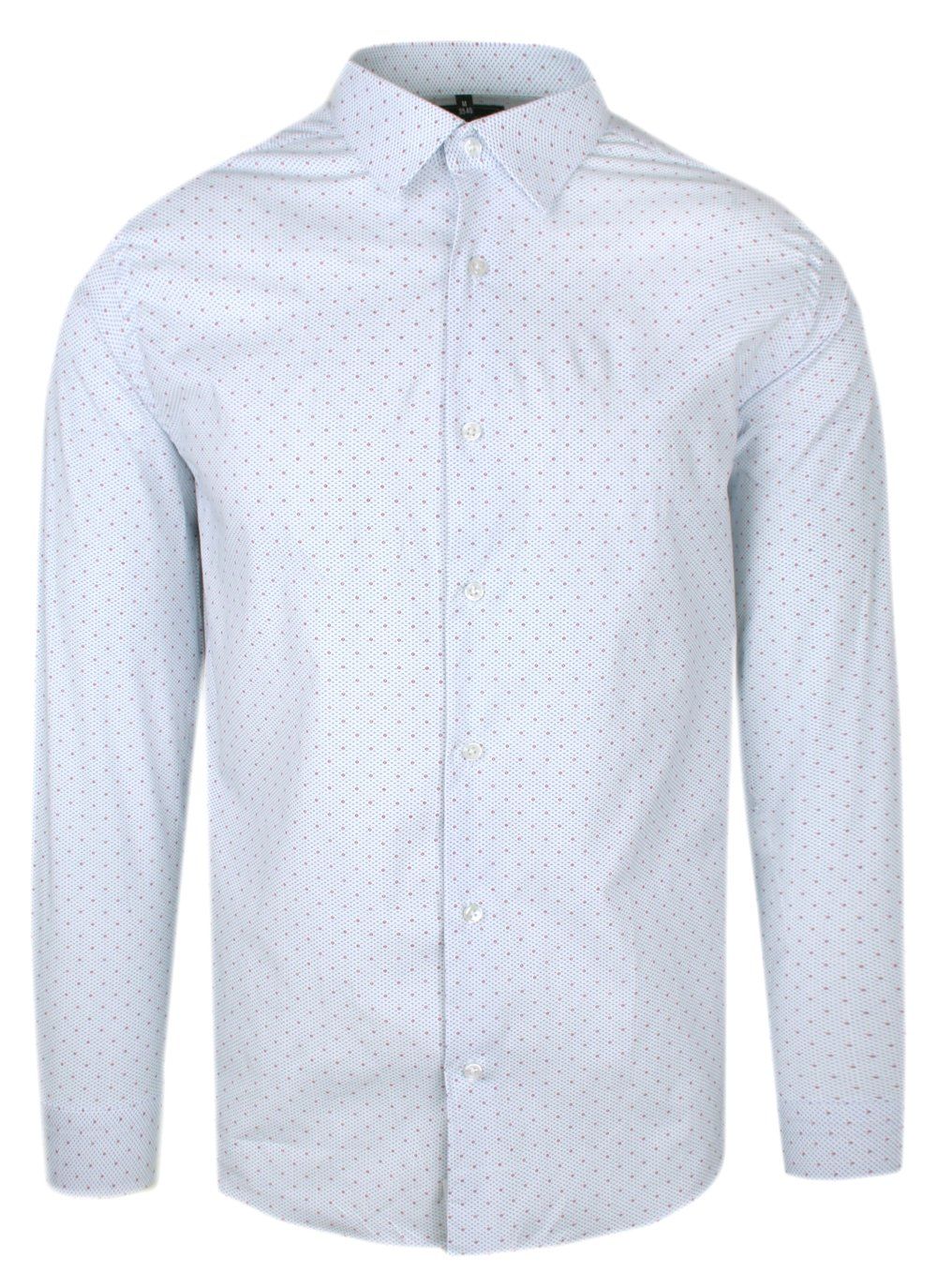 Elegancka Koszula o Taliowanym Kroju - Victorio - Drobny Groszek, Błękit