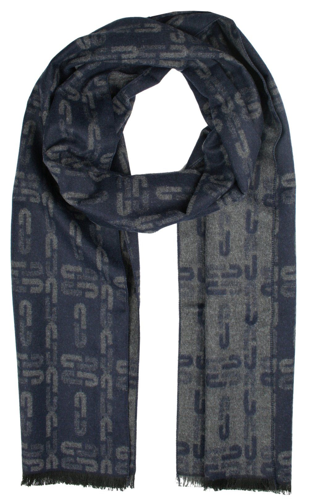 Męski Szalik Alties - Granat, Duże Wzory