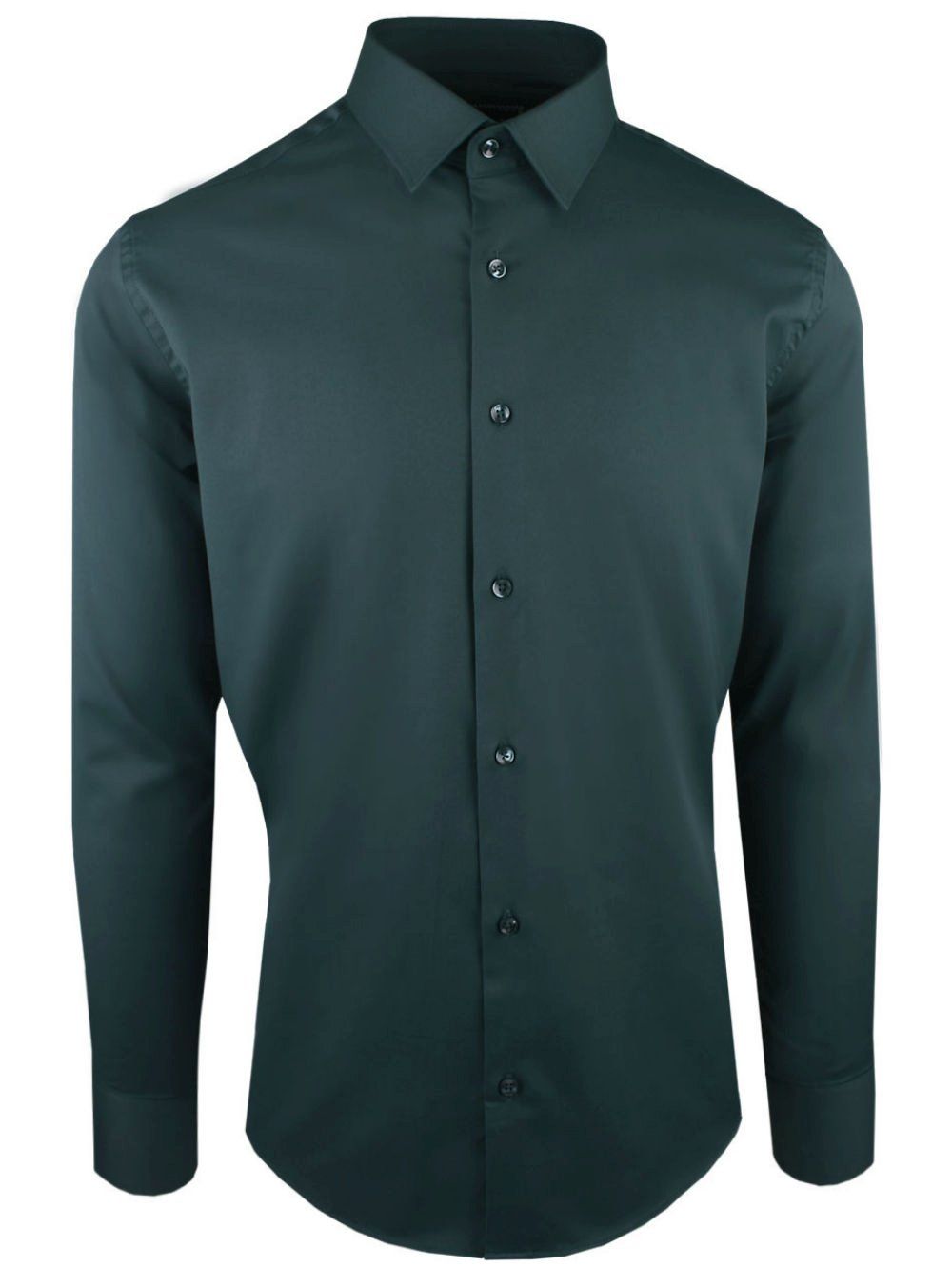 Taliowana Męska Koszula Wizytowa (Elegancka) - Victorio - Butelkowa Zieleń