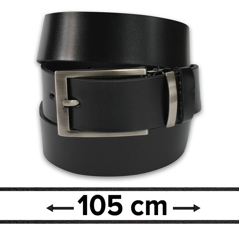 Pasek do Spodni, Czarny 105 cm, Skórzany, Elegancki, Męski, Możliwość Skrócenia -ZET