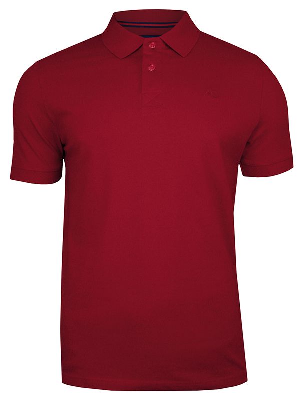Bordowa Bawełniana Koszulka POLO -Adriano Guinari- Męska, Krótki Rękaw, z Kołnierzykiem, Casualowa