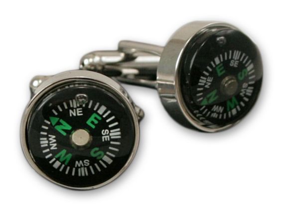 Stylowe, Męskie Spinki do Mankietów - ALTIES - Kompas