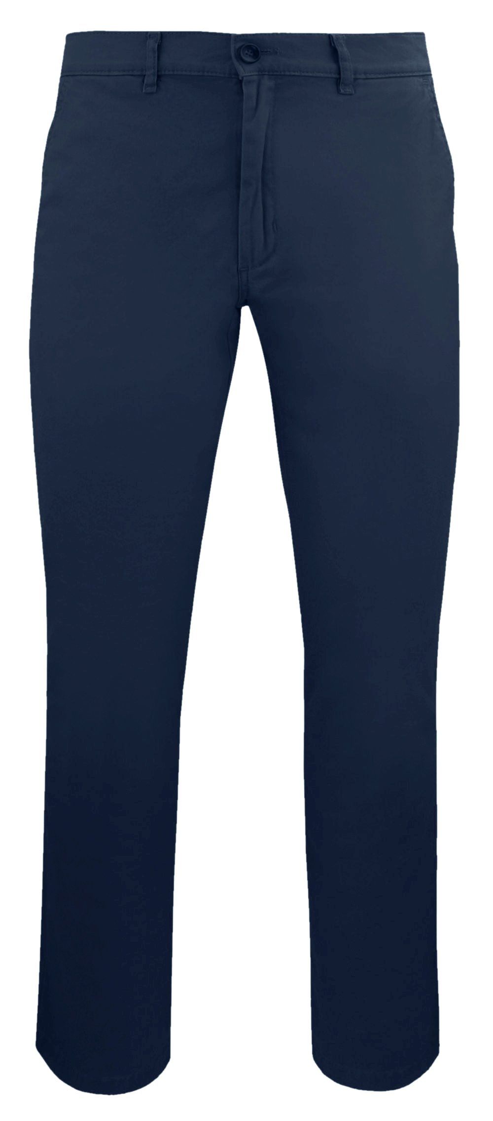 Męskie, Bawełniane Spodnie Typu Chinos - Victorio - Granatowe