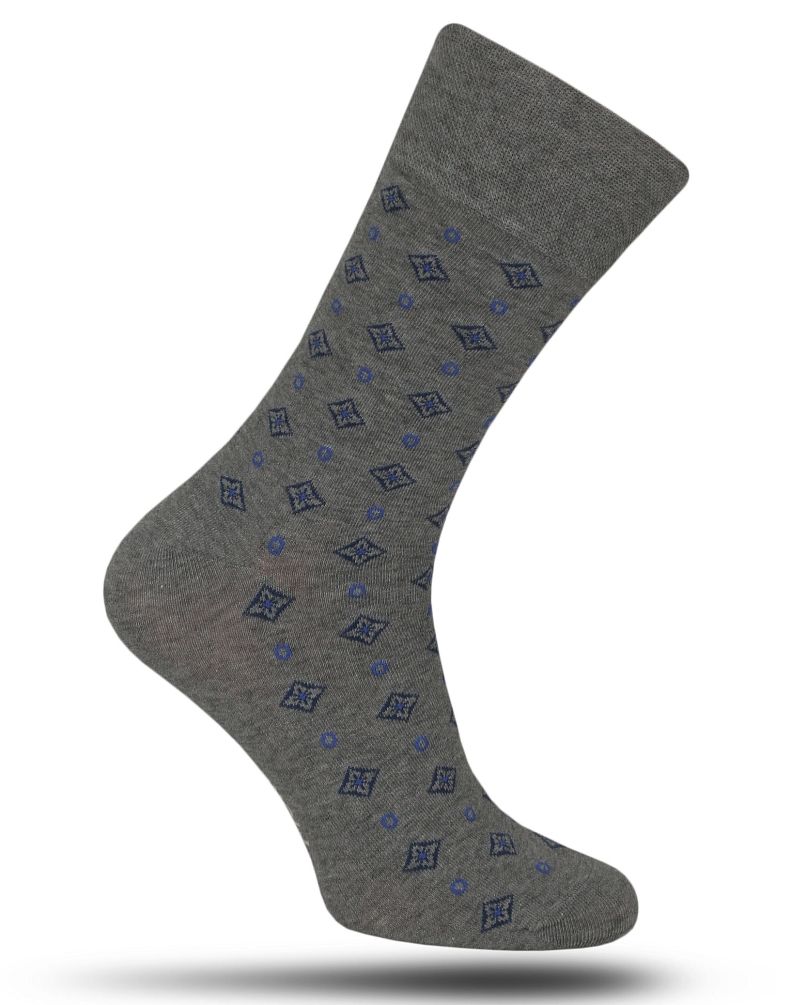 Skarpetki More - Wzory Geometryczne - Popielate, Męskie