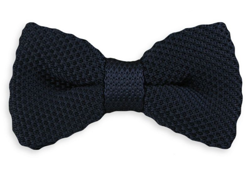 Granatowa Mucha Typu Knit - Alties